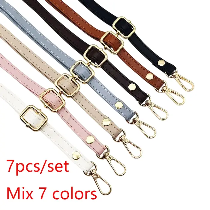 Ensemble de 7 sangles de remplacement réglables en PU de couleurs assorties pour sacs