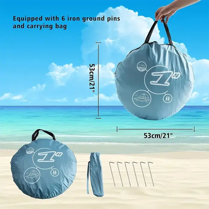 Installation rapide. Tente de plage pop-up. Auvent portable.
