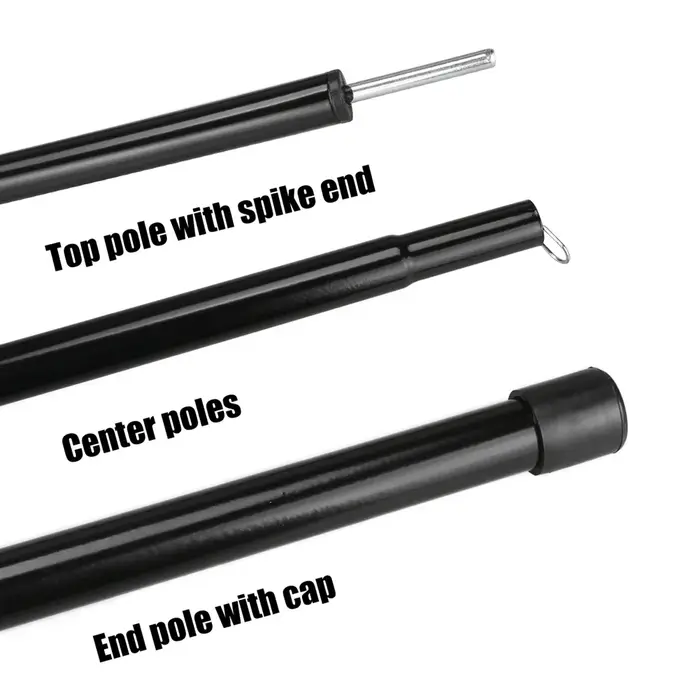 Poteaux de tente pour bâche, poids de roulement 150KG, accessoires de Camping réglables pour sac à dos, 16MM/19MM/25MM