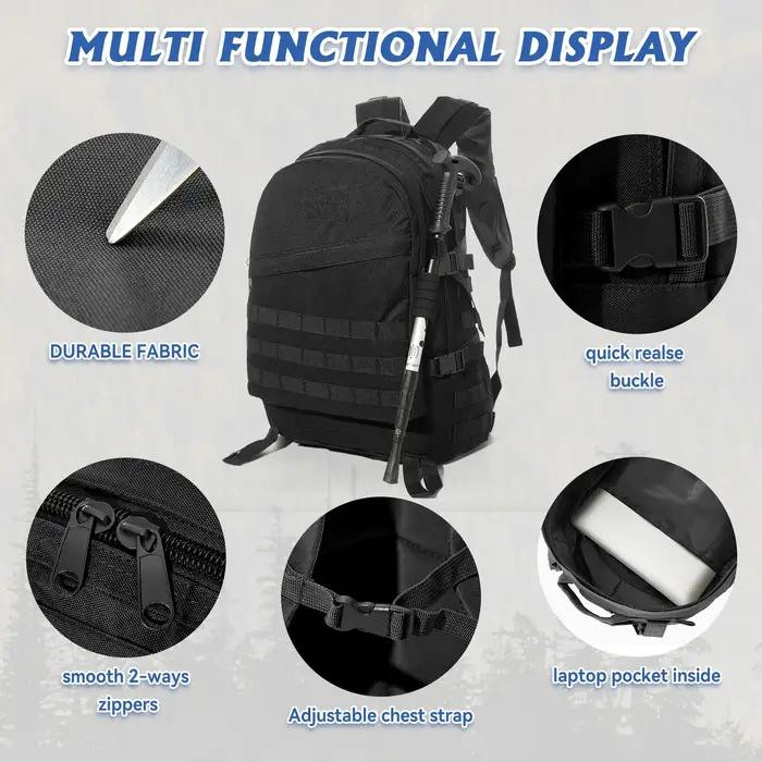 40L sacs à dos tactiques militaires Molle armée assaut Pack