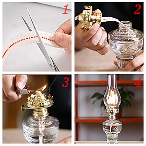Mèche de lampe Kerosene en coton tressé