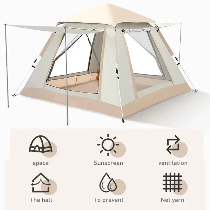 Tente de camping étanche à la pluie à ouverture rapide automatique