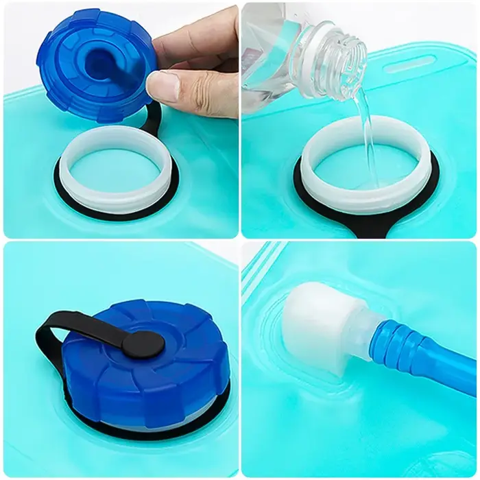 Sac d'eau pliable bleu 2L pour cyclisme