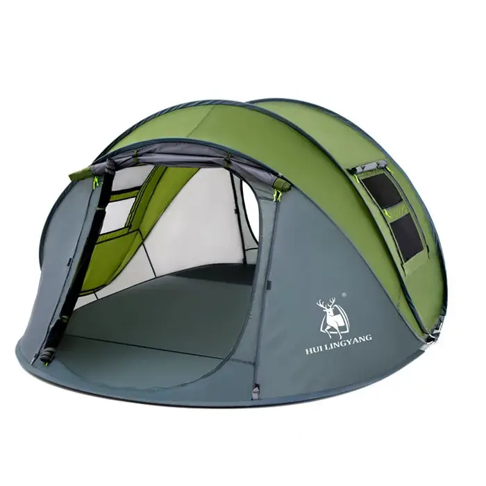 HUI LING YANG-Tente Pop-Up Étanche pour 3 à 4 Personnes, existent, Grand Espace, Camping en Plein Air Familial, Pergola Touristique Portable