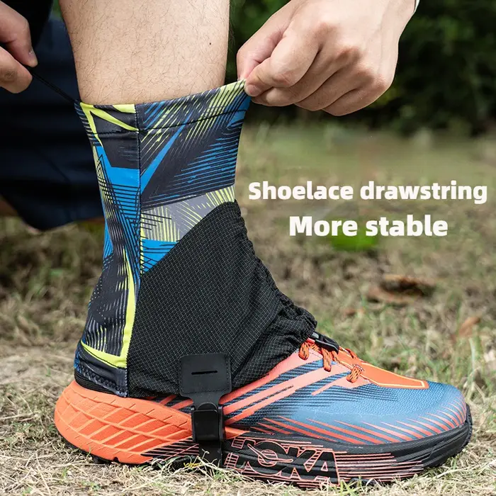 Guêtres de Trail Unisexe Hautes Réfléchissantes Anti-Sable pour Triathlon, Marathon, Randonnée et Protection Extérieure