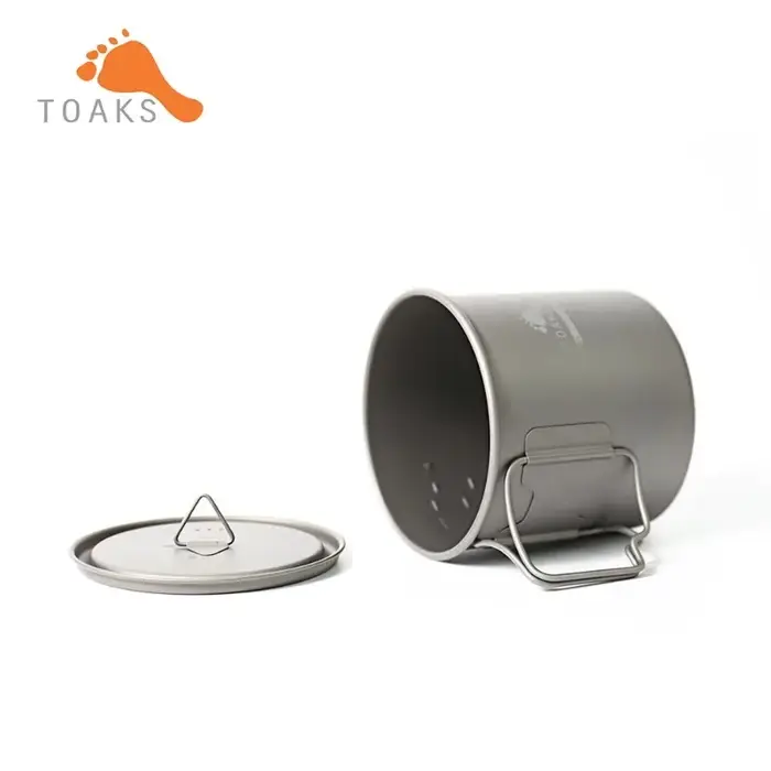 TOAKS 650ml Pot titane tasse ultraléger vaisselle extérieure Camping tasse équipement de Camping POT