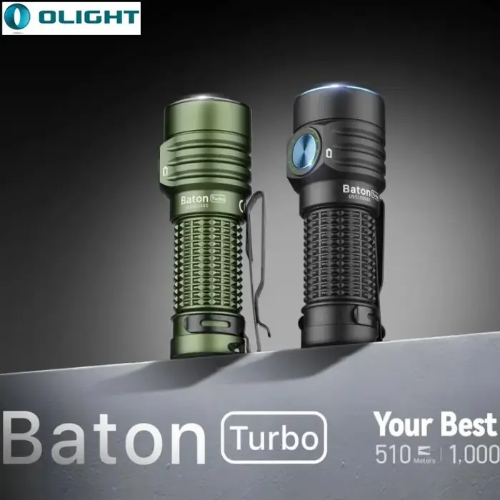 Lampe torche LED compacte rechargeable Olight Baton Light Turbo