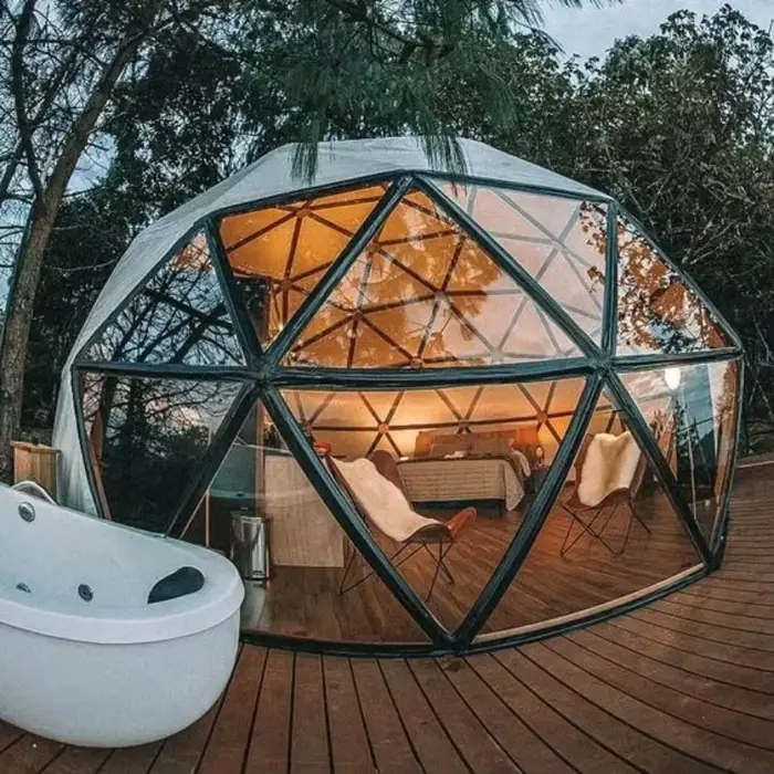 Dôme de glamping, tentes de luxe