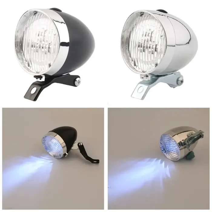 Feu avant de vélo Vintage à 3 LED