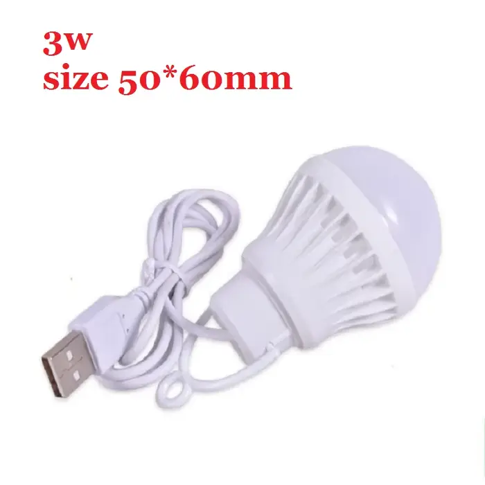 Ampoule USB LED lampe de Camping Portable Mini ampoule 5V puissance livre lumières étudiant apprenti