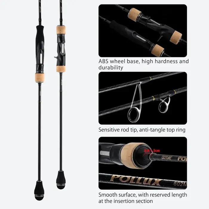 Canne à pêche Goture Pollux Slow Jigging 1,83 m, anneaux Fuji Japon, carbone 30T de qualité, canne d