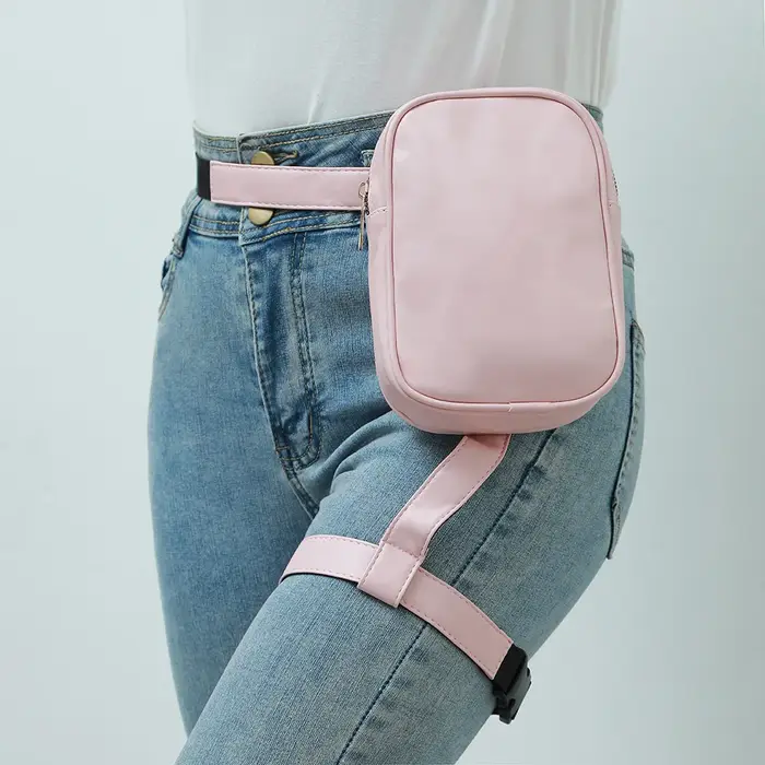 Cool Girl Bag Fanny Pack pour randonnée en plein air moto Сумка Muж Aan Leg Bag à la mode élégant noir femmes taille jambe ceinture en cuir