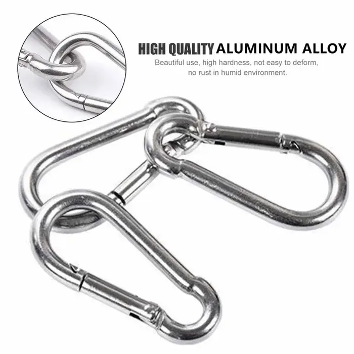 1/10 pièces Mini mousqueton à ressort en alliage mousqueton mousqueton porte-clés EDC survie outils