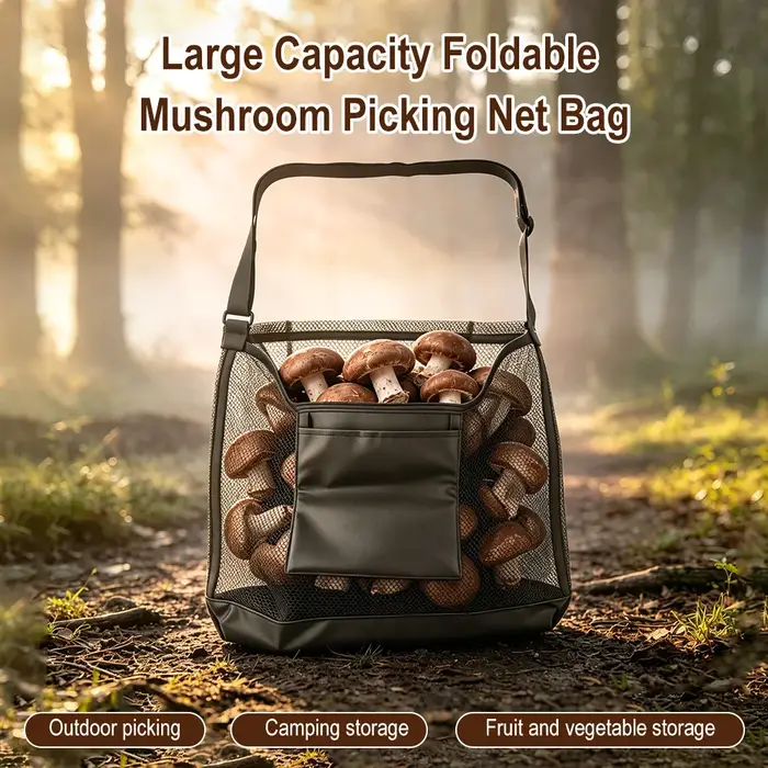 Sac de cueillette de champignons en maille