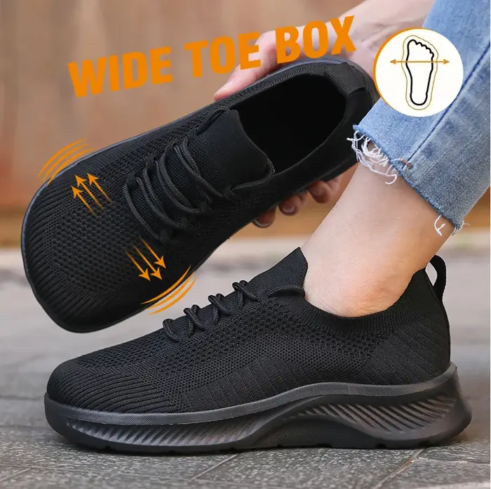 Chaussures pieds nus à semelle épaisse pour pieds larges