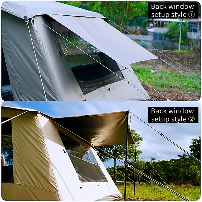 Tente de tourisme gonflable pour le camping et les voyages avec design de piscine intégrée