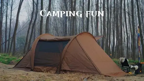 Tente tunnel de Camping imperméable et spacieuse pour grandes familles, une pièce, installation d'un