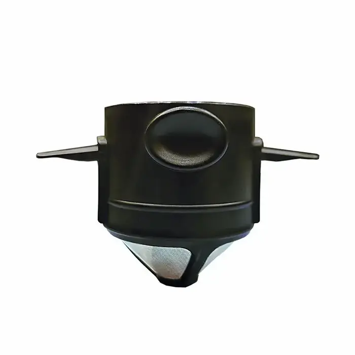 Cafetière portable pour café filtre avec tasse en acier inoxydable et filtre à café pliable pour les