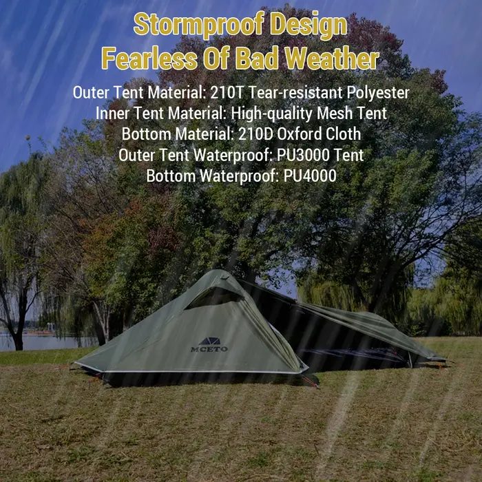 Tente de camping ultralégère résistante aux intempéries