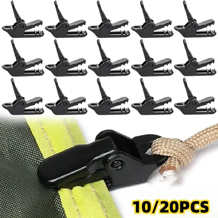 10/20 pièces de pinces de tente robustes pour bâches extérieures