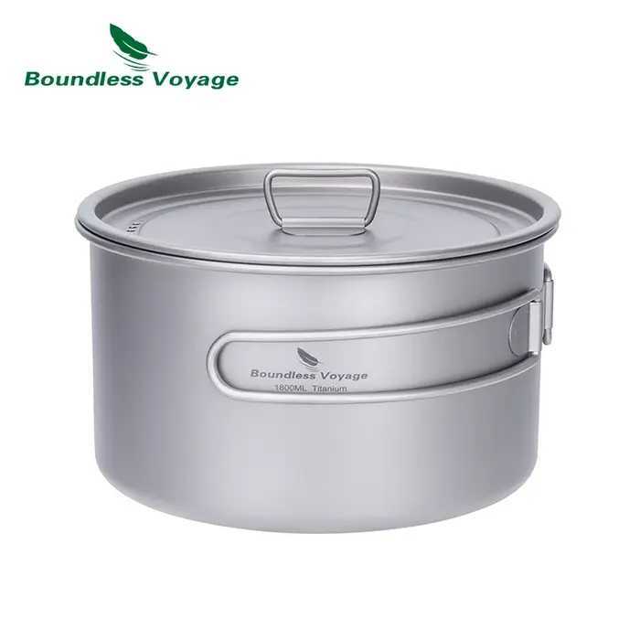 Pot en titane léger pour Voyage sans limites, ensemble de cuisine Portable en plein air, Pot de sac 