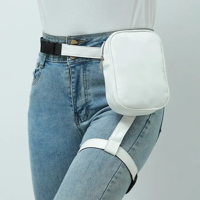 Cool Girl Bag Fanny Pack pour randonnée en plein air moto Сумка Muж Aan Leg Bag à la mode élégant noir femmes taille jambe ceinture en cuir