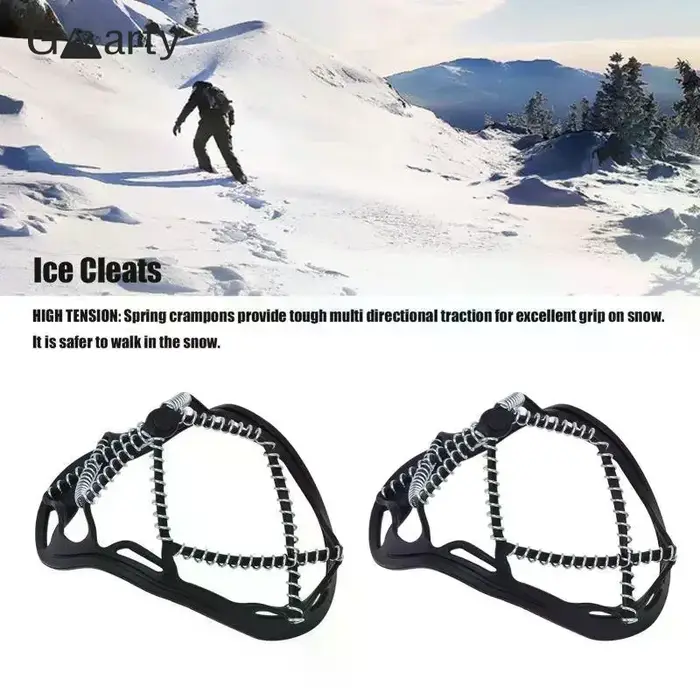 1 paire antidérapant glace neige pince couvre-chaussures Camping Sports de plein air couvre-chaussures marche Traction crampons glace Crampon couvre-chaussures