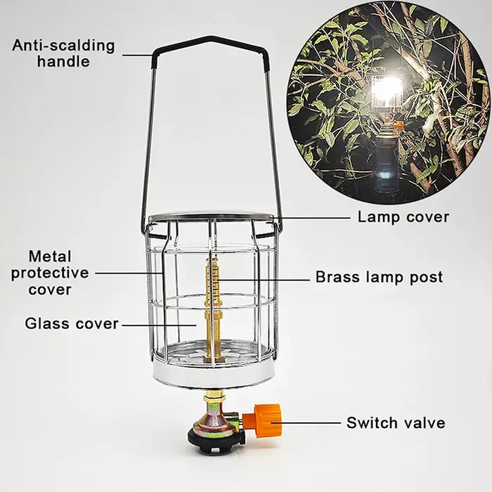 Mini lampe à gaz Camping en plein air lanterne à gaz lumière à gaz