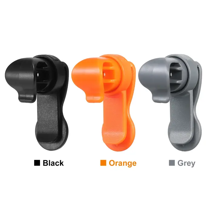 Clip de fixation pour poche à eau orange avec boucle de verrouillage automatique