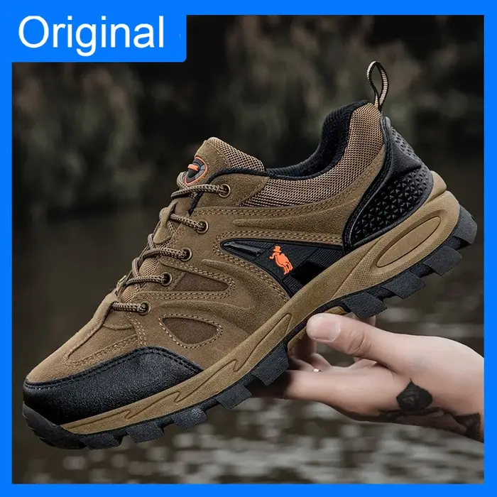 Chaussures de randonnée pour hommes en cuir suédé