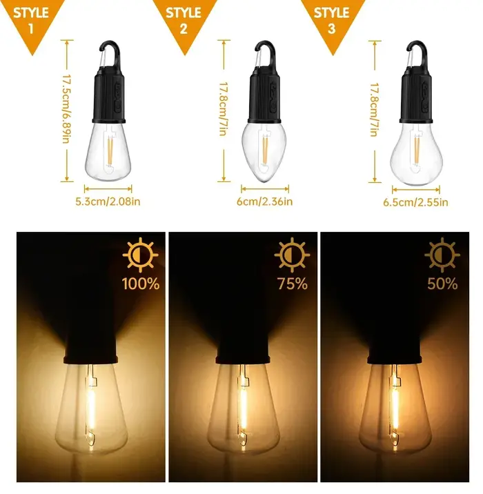 Ampoules LED rechargeables par USB pour l'extérieur