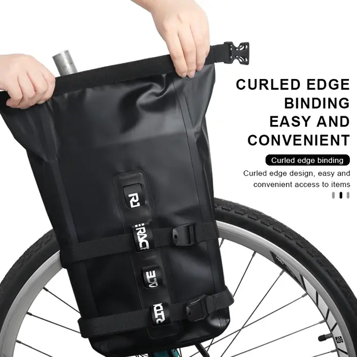 RIDERACE Portable étanche vélo fourche sac PVC 8L en alliage d'aluminium