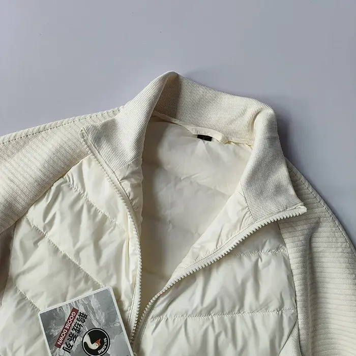 Doudoune légère en duvet d'oie pour femme, col montant, coupe couvertes, manteau chaud, sports de lo