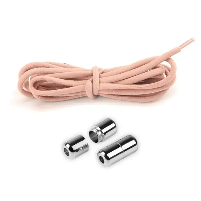 1 paire de lacets de chaussures élastiques demi-cercle sans cravate pour enfants et adultes baskets lacet rapide paresseux lacets de verrouillage en métal corde de chaussure