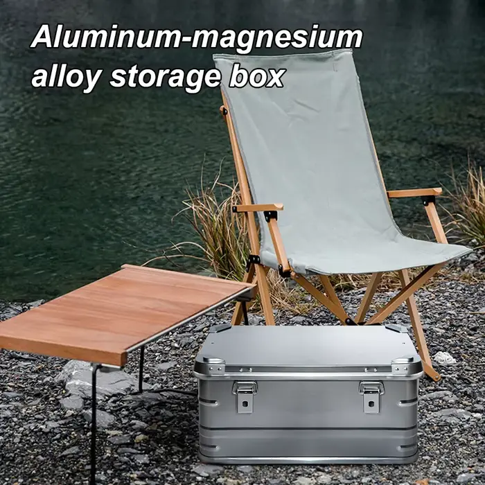 30-80L boîte de rangement extérieure Camping pique-nique voyage en alliage d'aluminium grande capaci