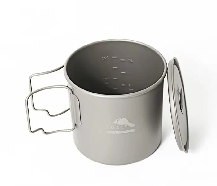 TOAKS 650ml Pot titane tasse ultraléger vaisselle extérieure Camping tasse équipement de Camping POT