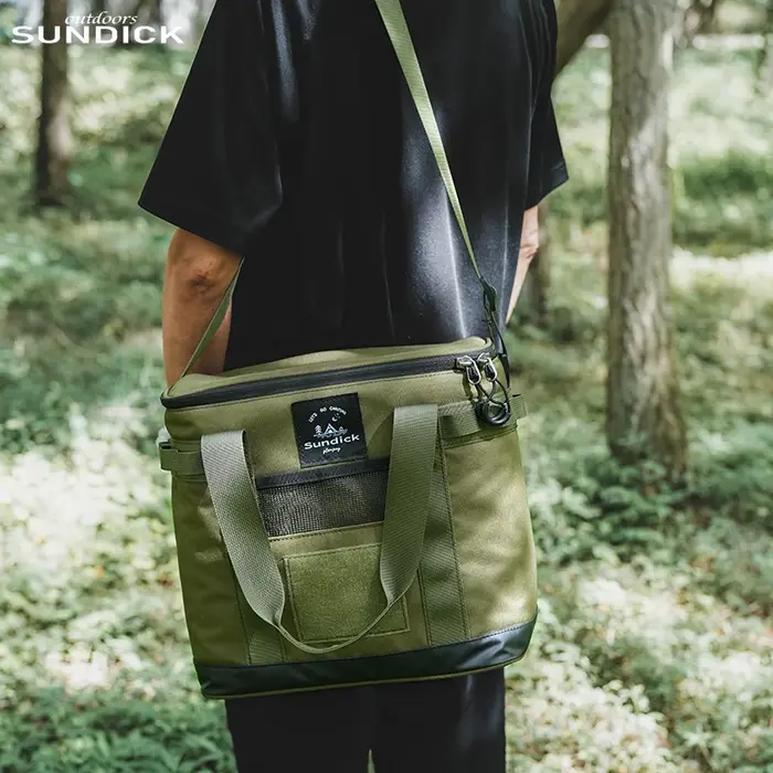 Sac isotherme bandoulière pour camping en plein air, sac de rangement portable, sac de pique-nique pour activités de plein air