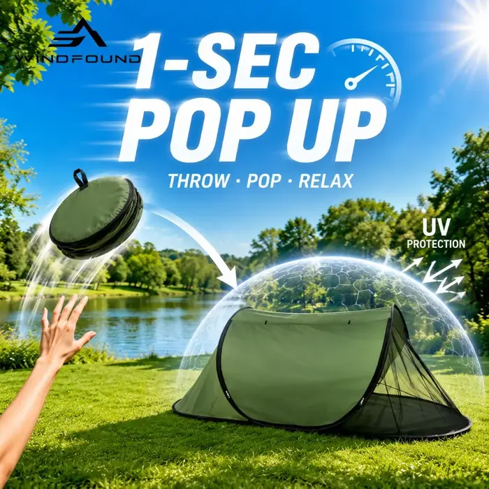 Une tente de camping portable pour une personne avec protection contre les moustiques