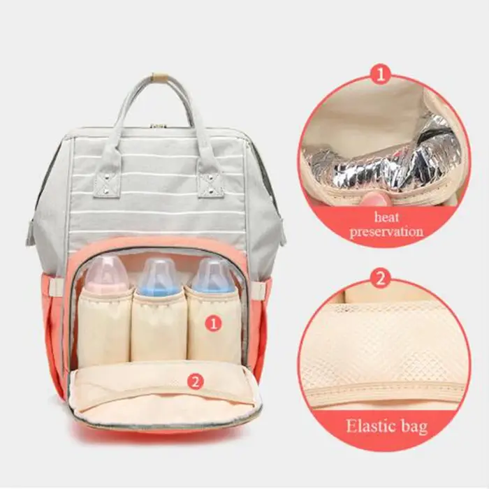 Lequeen grande capacité mode maman sac maternité couches sacs voyage sac à dos sac d'allaitement pour soins de bébé sac pour femme