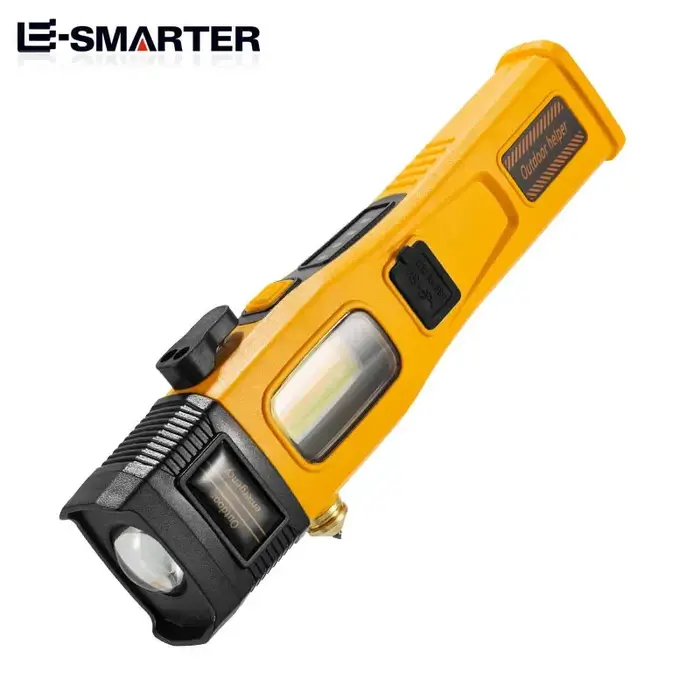 Lampe de poche tactique Super lumineuse, Rechargeable, haute Lumens, torche LED avec lumière latérale COB et affichage W5214
