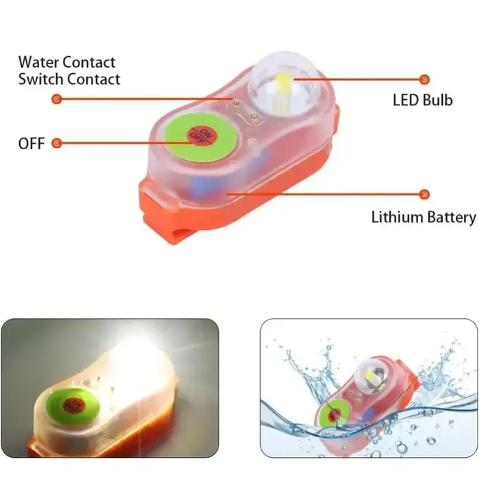 Lampe de sauvetage à activation par l'eau de mer