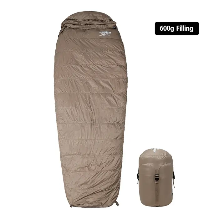 Sac de couchage en fibre d'oie de style momie Soomloom – Sac de couchage léger et compact pour le ca