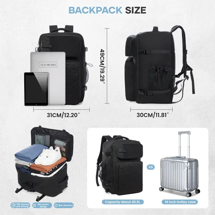 Sac à dos de randonnée à compression sous vide pour homme