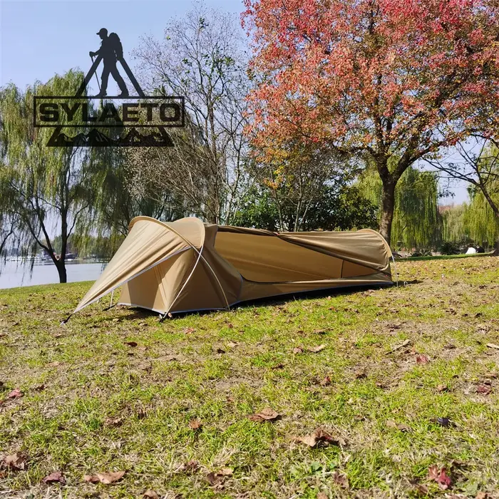 Tente bivy 1 personne pour le camping, la randonnée, la couleur verte de l'armée