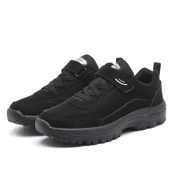 Chaussures de randonnée pour hommes et femmes 2025 avec bandes élastiques chaussures de sport antidérapantes chaussures de course de voyage en plein air confortables noir
