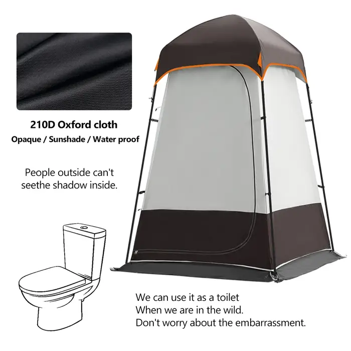 Tente de douche Portable pour l'extérieur, abri solaire Double couche pour Camping, Dressing, vestia