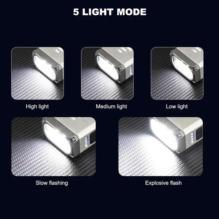 Asafee 13000LM lumière LED lampe de poche EDC 60W puissance brûlante feuille lampe torche Rechargeable lanterne étanche 10000mAh batterie travail