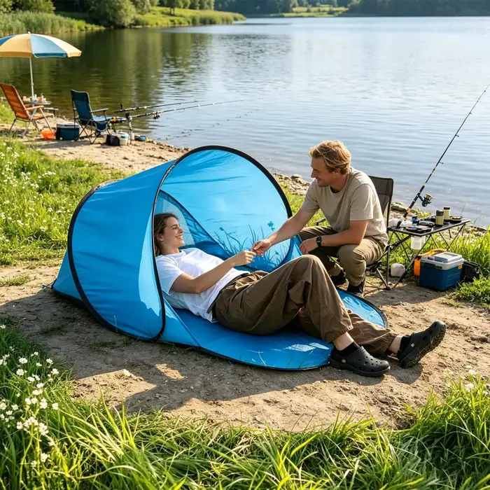 Tente de plage automatique pop-up pour l'extérieur, protection solaire UV, tente de camping portable, tente de pêche et de pique-nique, tente pratique