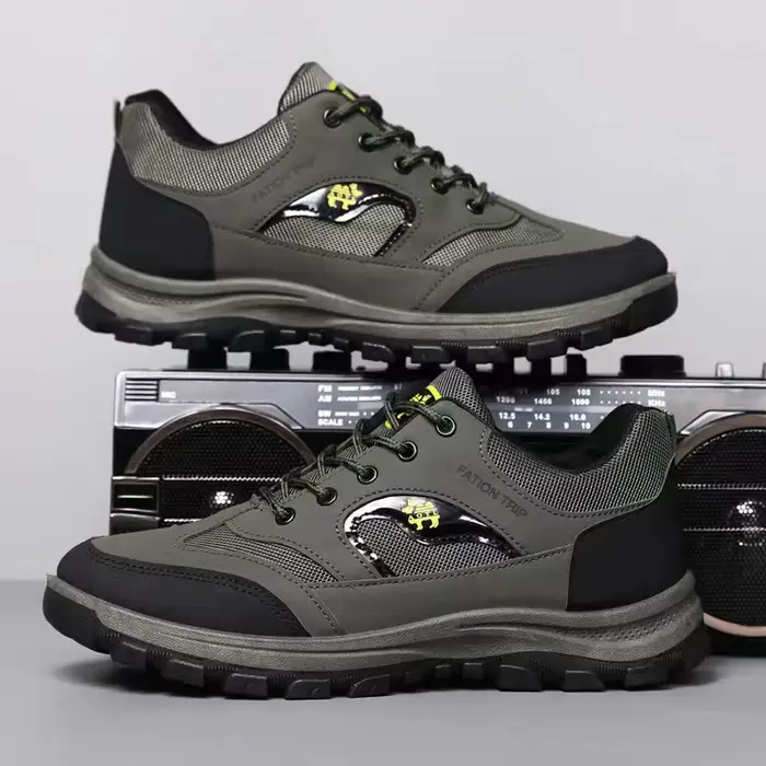 Oulylan Sports de plein air chaussures d'escalade pour hommes résistant à l'usure à lacets baskets mâle décontracté