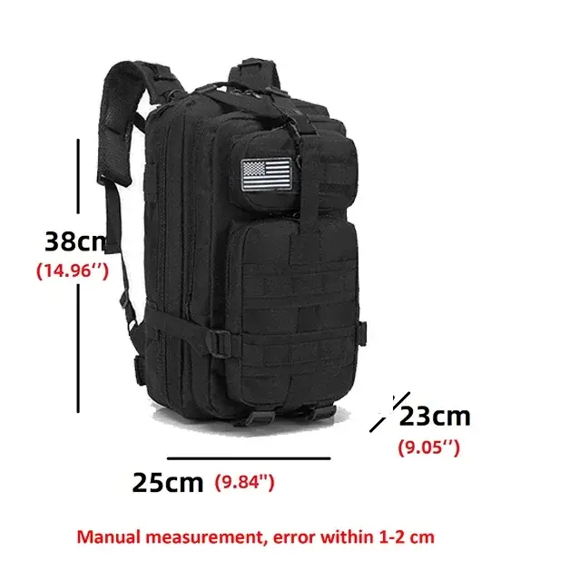 25L sacs à dos en plein air sport tactique Camping randonnée étanche Trekking pêche chasse sac à dos